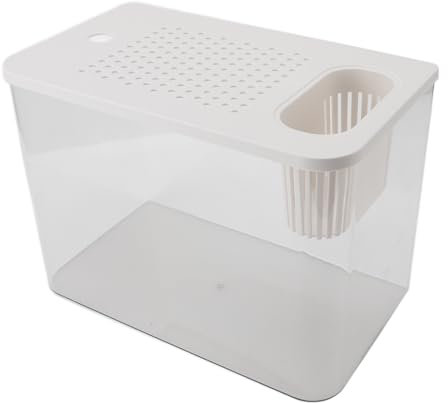 Pssopp Aquarium, Desktop-Aquarium, Robust und Langlebig für Goldfische (White)