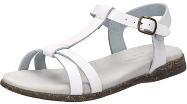 Josef Seibel Damen Sandaletten Fabricia 01, Frauen Sandalen,Weite G (Normal),Sommersandalen,bequem,flach,Sommerschuhe,Weiss,39 EU