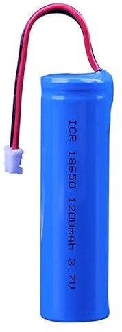 3.7V 1200mAh Li-ion Battery Pack 18650 * 1 Cell RC Replacement Rechargeable Battery Pack for Cars Airplane DIY, Fishing lights,Doorbell,Handheld Fan, Radio, Speakers, etc.