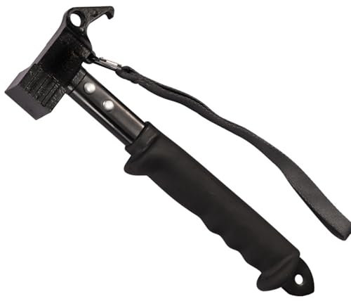 Martello da campeggio Heavy Duty con rimozione del palo della tenda, martello multifunzionale della tenda, mallet della tenda, per il campeggio (Black)