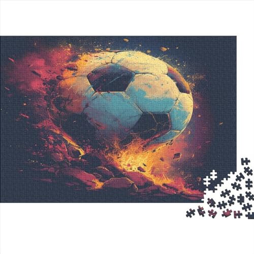 Fußball 1000 Stück Puzzles Für Erwachsene Teenager Stress Abbauen Familien-Puzzlespiel 1000-teiliges Puzzle Kinder Lernspiel Spielzeug Geschenk Puzzel 1000pcs (75x50cm)