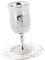 Sharplace Gobelet Gobelet avec soucoupe avec soucoupe Coupe à Cadeau Judaica conçu par Jérusalem Coupe Kiddush Coupe pour Shabbat Mariage, Argent