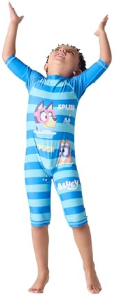 Bluey Swimsuit One Piece Boys Swimming Costume for Kids Toddler Swimsuit | Soft Breathable Polyester Blend Children's Swimwear