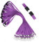 Segus Tour de Cou Clef, 20 Pièces Laniere Tour de Cou, Cordon Collier avec Fermeture de Sécurité, pourSifflet, Portefeuille, Lampe de Poche, Clé (Violet Foncé)