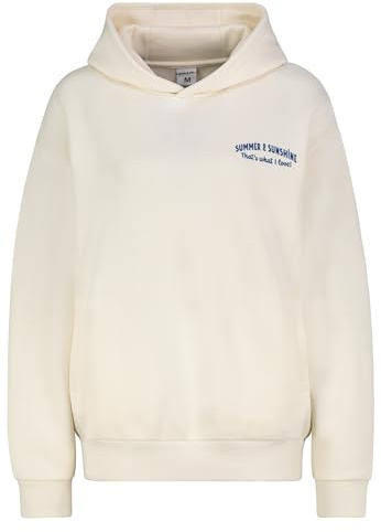Sublevel Trendiger Kapuzenpullover Hoodie mit Sommermotiv, Tasty Fresh Lemonade, Farben:Weiß-3, Größe:XS
