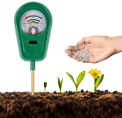 ANOMM Testeur de Sol 3 en 1, Testeur D'humidité/Fertilité/PH du Sol, Humidimètre de Sol, Testeur de Sol pour Plantes, pour Pot de Fleurs, Jardin, Pelouses, Agriculture (Pas Besoin de Piles)