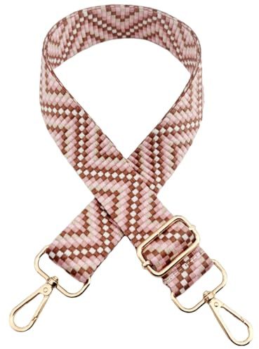 Verstellbarer Taschengurte zum Wechseln, Breite Schultergurt für Taschen Damen, 3.8cm Taschengurt mit Karabiner Gold, Schulterriemen für Damen Moderne Crossbody, Handtasche, Lotuswurzel-Rosa, 507