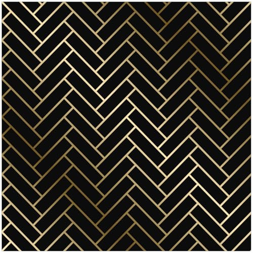 Wallario Memoboard aus Glas mit Motiv, Magnet-Tafel in 50 x 50 cm in Premium Qualität Elegantes Fischgrätmuster