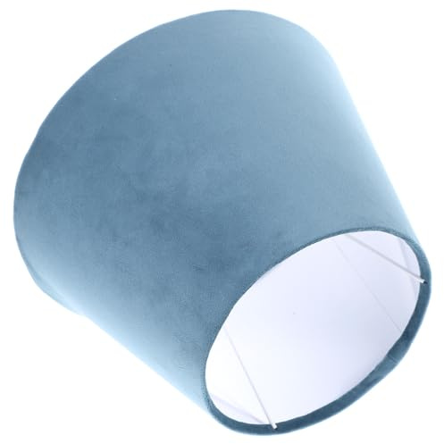 E27 Lampenschirm für Tischlampe, Moderner Blauer Lampenschirm aus Stoff | Lampenschirm für Stehlampen, Ersatz für Nachttischlampenschirm, Metallstütze für Stabile Form Zufällige Farbe