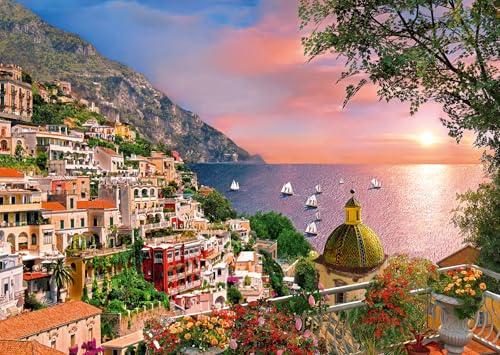 Ravensburger Puzzle 14876 - Positano - 500 Teile Large Pieces, Puzzlespaß mit größeren Puzzleteilen für die ganze Familie