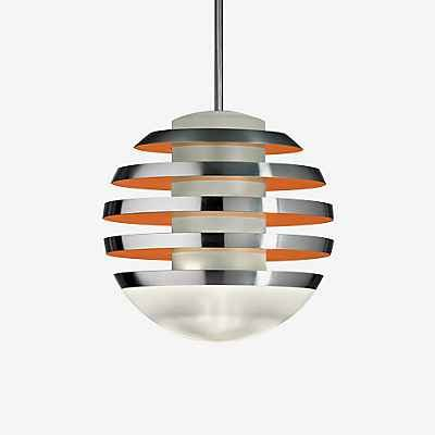 Tecnolumen Pendelleuchte BULO | HLON 11 aus Aluminium, Glas satiniert, Acryl, in der Farbe: Orange, Durchmesser: 16 cm, Höhe: 201,5 cm, HLON11 Or