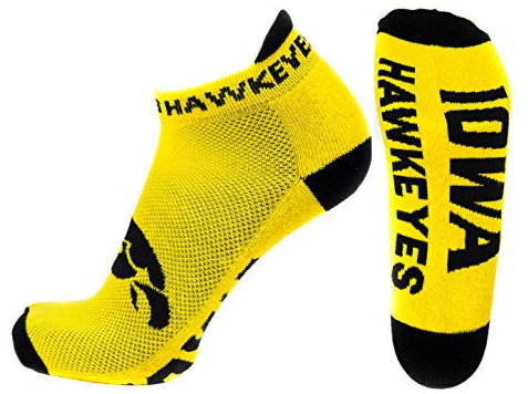 Donegal Bay NCAA Iowa Hawkeyes Herrensocken, Gold/Schwarz