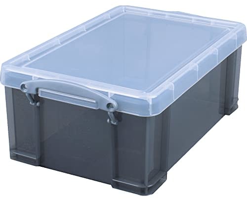 Really Useful, Kunststoffbox / Aufbewahrungsbox mit Deckel und Griffen, 9 L anthrazit