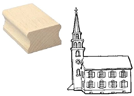 Stempel Holzstempel Motivstempel « KIRCHE » Scrapbooking - Embossing Christ Gotteshaus Christentum