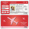 Einladungskarten zur Hochzeit (60 Stück) Flugticket Rot Ticket Einladung Karte mit Foto