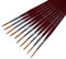 Major Brushes Synthetic Rigger Brush Size 0 - Pack of 10