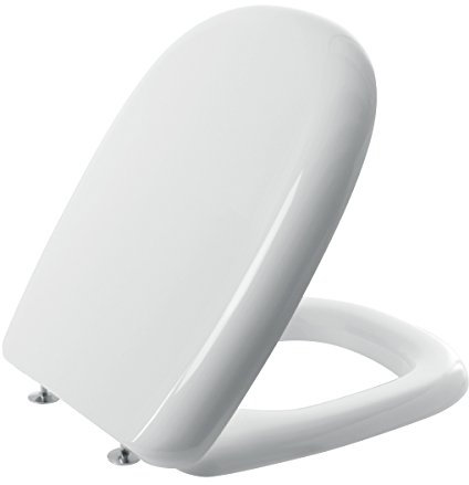 Saniplast 2FSE172702 Sedile WC, Resina Termoindurente, Bianco, 44x35.4x5 cm
