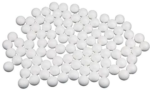 Generic 100pcs 25mm Weiß Modellierung Handwerk Styropor-Kugeln