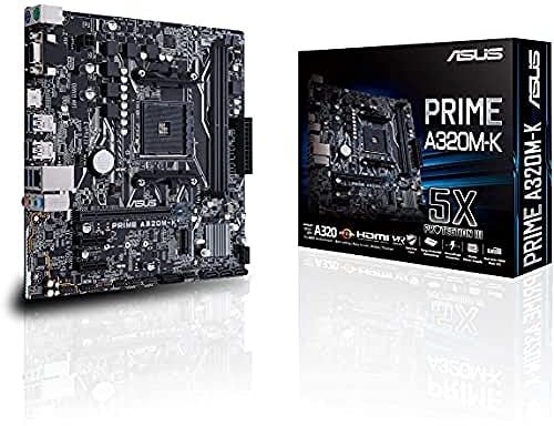 Asus Toma de placa madre Prime A320M-K AM4 (uATX, AMD A320, Ryzen, memoria 2x DDR4, USB 3.0, interfaz M.2)