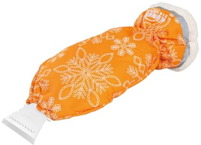 Kungs Arctic-is Eiskratzer mit Handschuh - 10 cm breite Schaberkante mit Eiszähnen - Flexibler Stiel - wasserdicht & warm - Made in Finnland