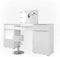 Vicco Schminktisch Lilli, Weiß Hochglanz, 190 cm mit LED Beleuchtung und Hocker