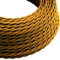LEDSone 10 Meters Gold color 3 Core Twisted Fabric Braided Flex Lighting Cable, Vintage Electrical Cable UK Wire for Industrial Pendant Lights or Other Appliances (Gold Pendant wire)