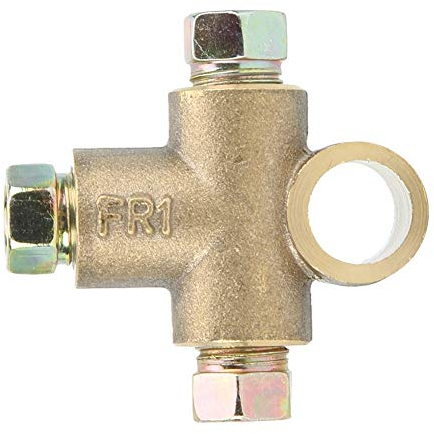 Outbit 3-Wege-Bremskupplung - 3-Wege-T-Form-Bremse T-Stück mit 3 Male Muttern Kurz Union M10 3 / 16in Rohr 10mm für Motorrad, Dirtbike, ATV, Moped, Roller usw.