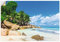 ARTland Wanddeko Wandtattoo selbstklebende Vinylfolie 100x70 cm Karibik Südsee Strand Natur Palmen Natur Malediven R2PV