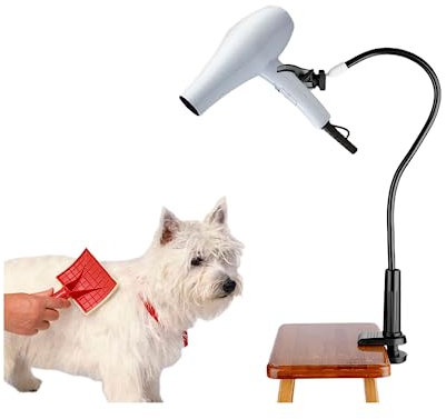 Pet Hair Dryer Holder, Dog Cat Grooming Table Hair Dryer Clamp Clip Holder Table Clamp On Stand for Hair Styling