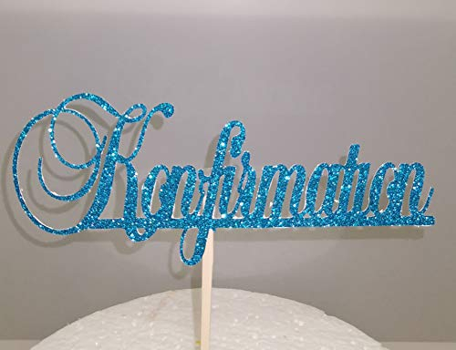 Konfirmation Cake Topper Geburtstag Torten Stecker Kuchen Deko Gold Silber