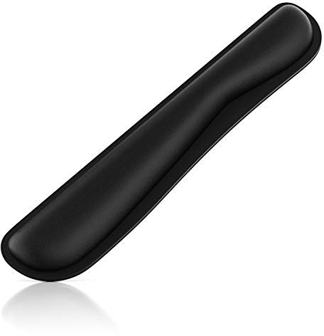 CSL - Repose-poignets pour clavier keyboard - repose-poignet en mousse avec effet mémoire - souris et clavier - ergonomique - 43 cm - lavable et respirant - pour ordinateur, laptop, notebook – noir