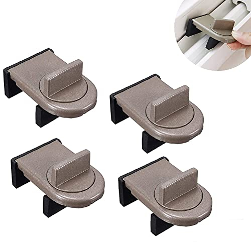 4 Pack Cerradura de seguridad para ventana corredera ajustable, puerta corredera ajustable, protección para niños, cerradura de seguridad para ventanas