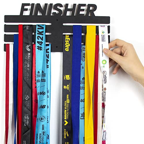 CONTRAXT Medaillenhalter Medaillen aufbewahrung. Medalien aufhänger Sportler Triathlon Geschenk Sport Medal Holder (Finisher, M)