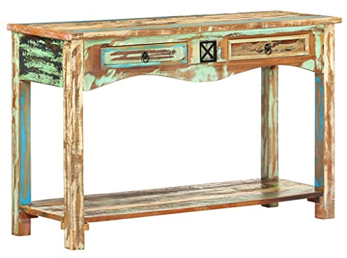 INLIFE Konsolentisch 120x40x75 cm Altholz Massiv-7925