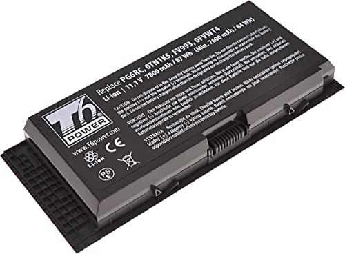 T6 Power Akku für Dell Precision M4800, M6800, 7800mAh, 87Wh, 9cell