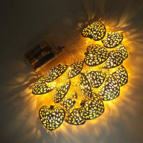 LED Fairy Lights, 8.2 Ft/2.5 M 20PCS Heart Shaped LED String Lights Battery Operated Decorative Light Copper Wire Fairy Lights for Party