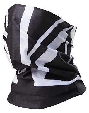 Flag of the UK Black Union Jack Neck Warmer Tube Scarf Snood Bandana Seamless MOD Biker Gaiter