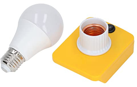 Eujgoov Portable LED Bulb Emergency Light, Battery Operated, 12-60V Rechargeable Lithium Battery, for Camping, Home Backup, Outdoor Use, Series Compatible