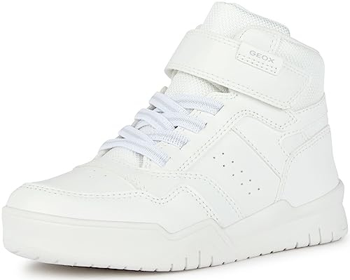 Geox Men's J Perth Boy FSneaker, White, 4.5 UK