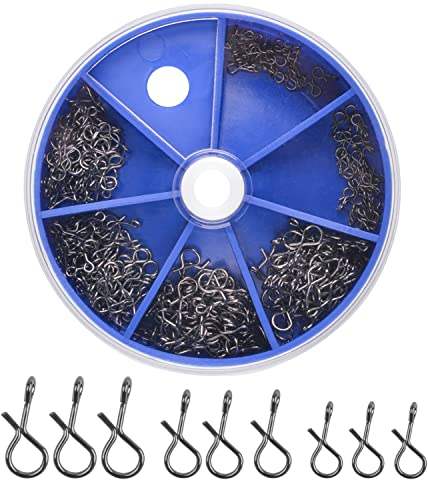 Quickly Change Fly Fishing Snaps,300PCS Stainless Steel Fly Fishing Snap Hooks Fly Hook Lure Snaps for Fly Fishing Jigs