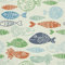 HEKO PANELS Oxford Wasserdichte Meterware Canvas-Stoff Polyester Zum Nähen Nähstoffe Dekostoffe Wasserabweisend Blickdicht Fische 1 Meter 155 x 100 cm