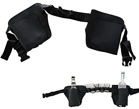 Porte-gobelet à la Taille | Licol de bière avec Ceinture réglable | Holster de bière, de Soda, Ceinture de bière, Porte-Bouteille, Porte-canette, Sac Banane pour Homme