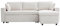 LOUNGITUDE - Canapé d'angle réversible Convertible en Tissu bouclettes avec Coffre - 3 Places