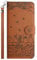 FALUWONRU for iPhone SE 2022/SE 2020/8/7 Wallet Case,Fence Cats Butterfly Flower Embossed PU Leather Flip Phone Case with Card Slots,Magnetic Protective Cover with Holder Kickstand,Brown