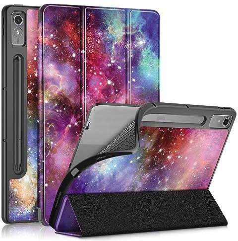 GMUJIAO Compatibile con Lenovo Tab P12 12.7 inch per Custodia,Custodia per Telefono in Pelle PU Ultrasottile con Funzione di Supporto con Tre Supporti Pieghevoli-Galassia
