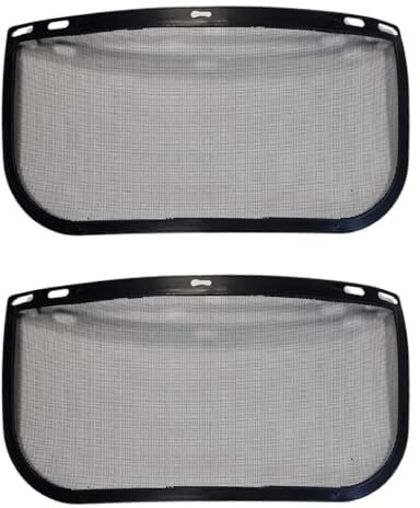 GUSTO 2 Piezas Visera Protectora de Malla Metálica De Recambio para Desbrozadora Universal Jardinería (2 Visera de Recambio)