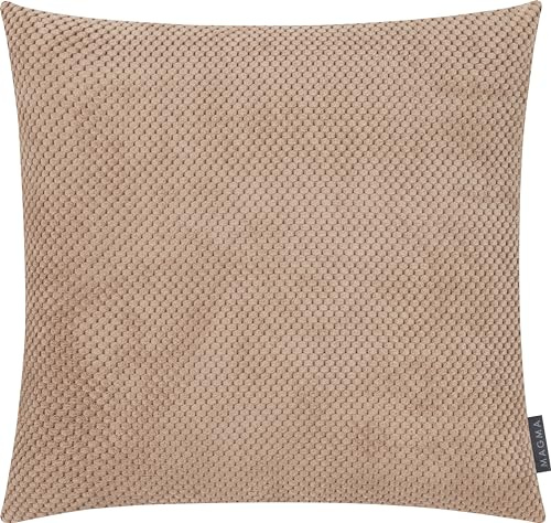 MAGMA Comodo Kissenbezug 50x50 cm - Rose,- samtig weich kuschelig Cord Look, rechteckiger Kissenbezug, für Wohnzimmer, Schlafzimmer, Büro und Gästezimmer Waschbar