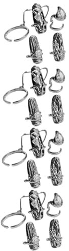 Beaupretty 16pcs Rhinestones Nail Ring for Women Girls Fashion Adjustable Rings Nail Art Gems