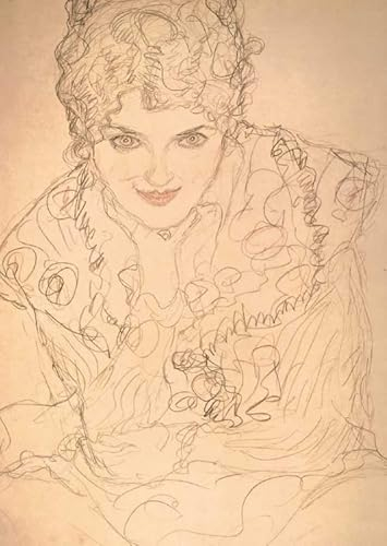 Tushita Kunstpostkarte: Gustav Klimts Mädchenbildnis mit aufgestützten Knien – Ein Meisterwerk der Kunstpostkarten