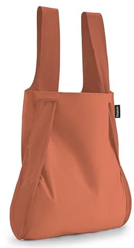 Notabag Original 2 in 1 Rucksack Handtasche (Terracotta) – Wasserabweisend, wiederverwendbar, faltbar – Cleveres Design für mehr Flexibilität – Rucksack Damen klein kompakt